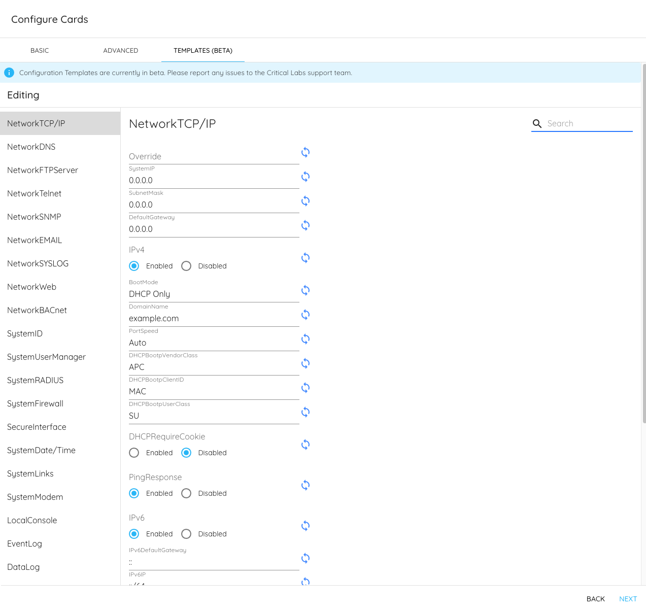 Edit a Configuration Template