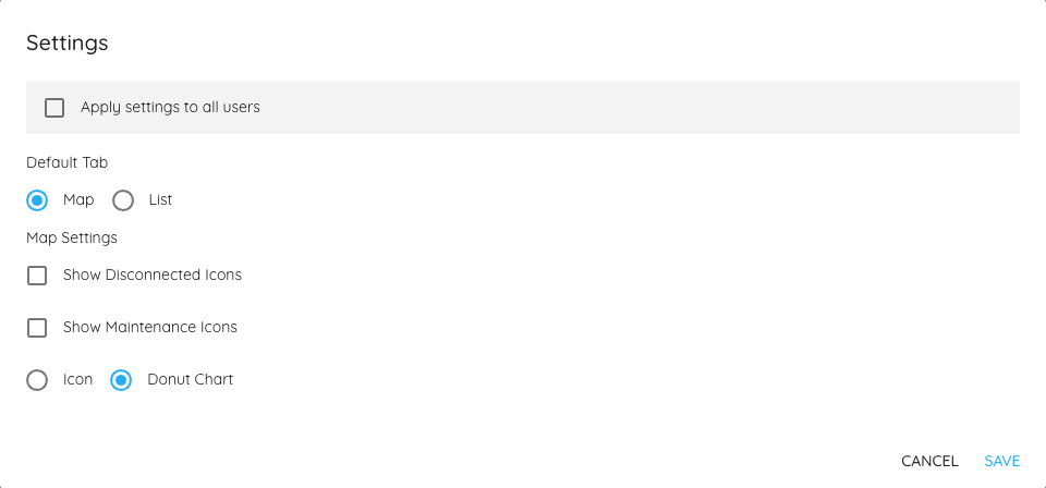 Homepage View Settings