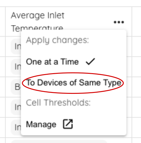 Device of Same Type Option